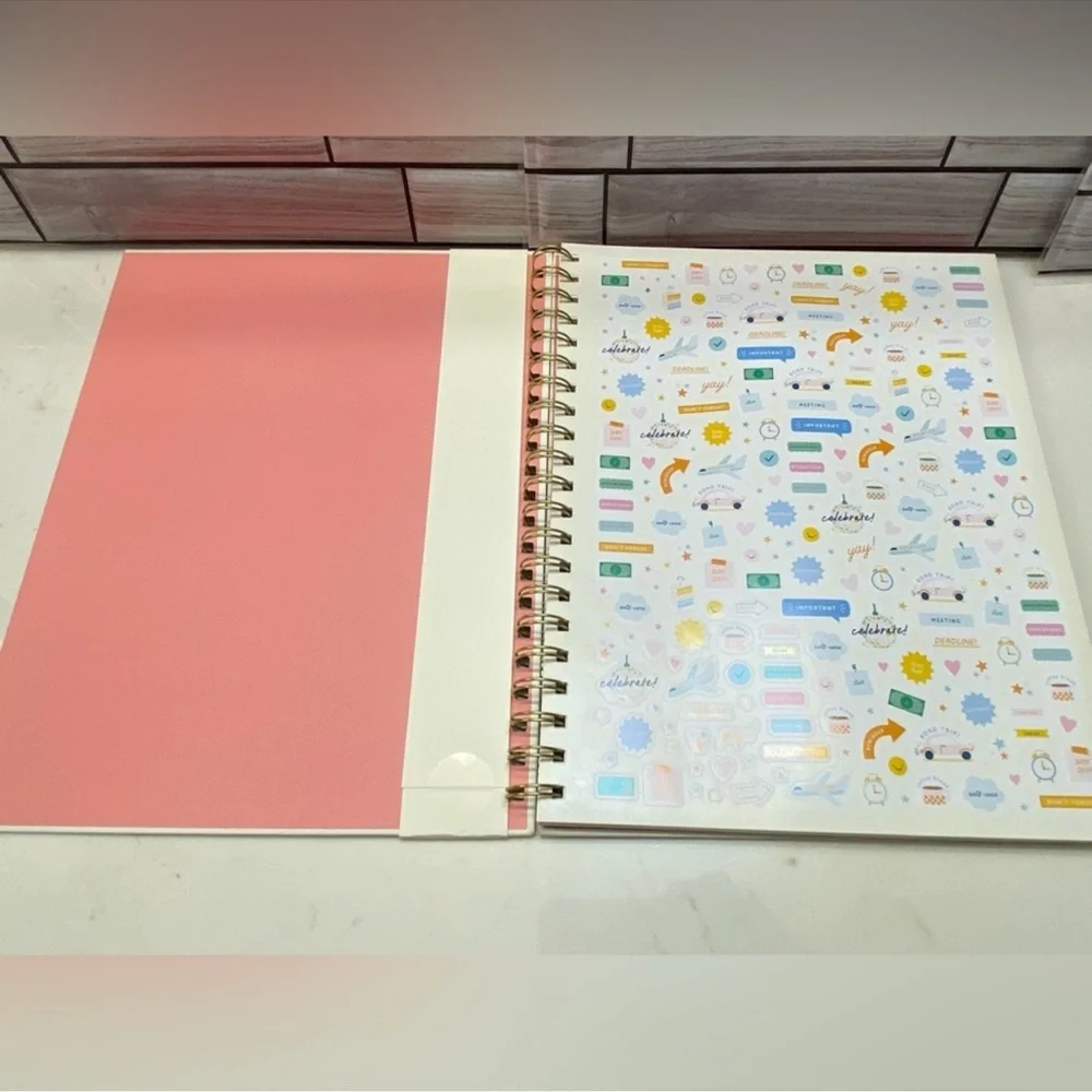 2026 Monthly Planner  12 mo.  Planner Orange Circle Studio Elephant Design 11x9”